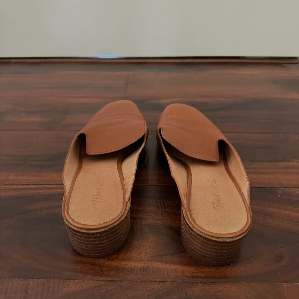 Madewell Brown Leather Women's Willa Loafer Mules - Picture 3 of 4